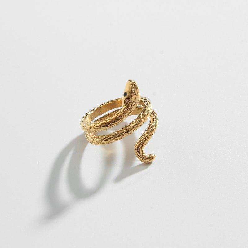 Vintage gold clearance snake ring