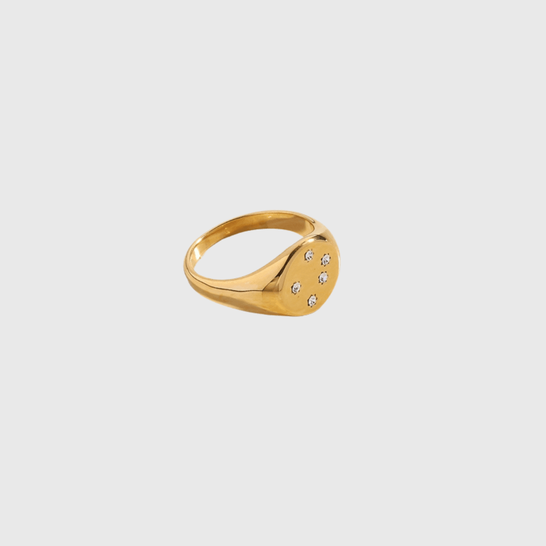 Diamond Signet Ring - Biella Vintage