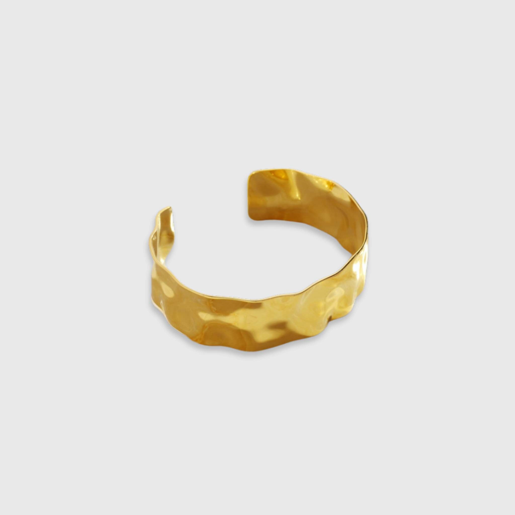 Hera Gold Organic Cuff Bangle