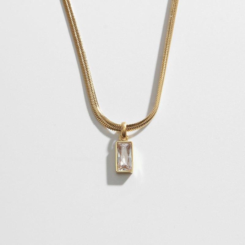 Bold Diamond Charm Necklace - Biella Vintage