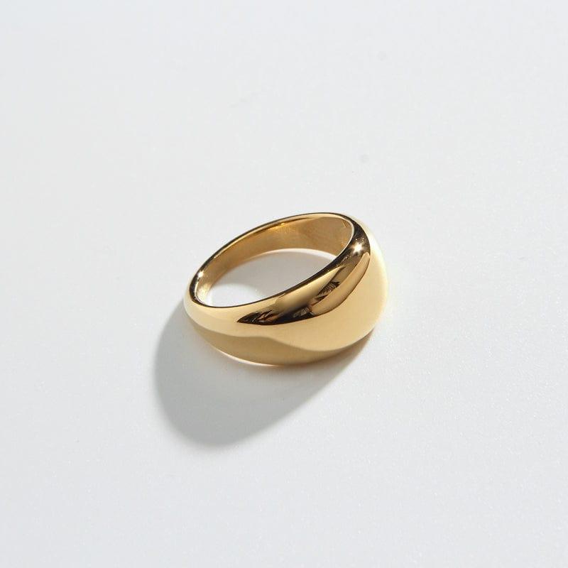 Curved Ring | Gold Plated Rings - Biella Vintage