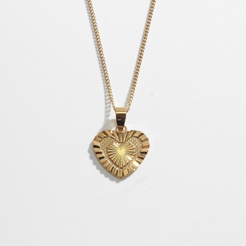 Golden Heart Necklace - Biella Vintage