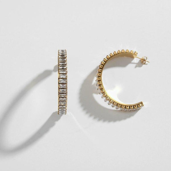 Large Diamond Hoops