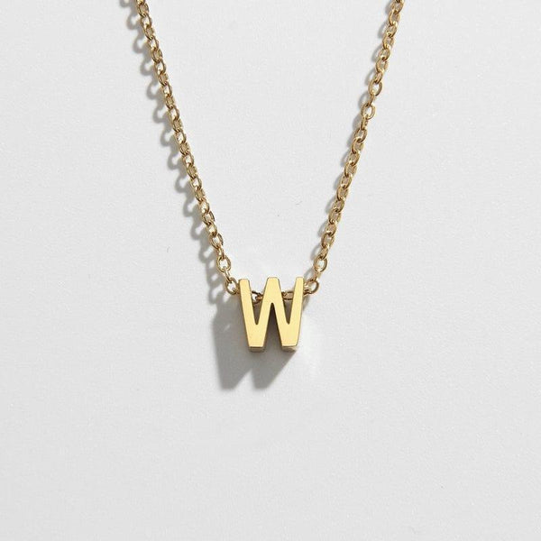 Letter Necklace W Gold Plated Initial Necklaces Biella Vintage
