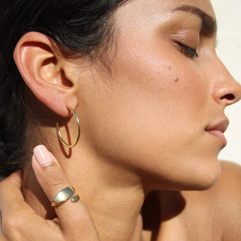 Zoë Chicco 14k Gold Diamond Bezel Thin Huggie Hoop Earrings – ZOË CHICCO